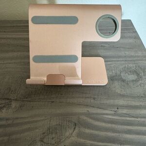 Rose Gold Phone and Watch Charging Stand
